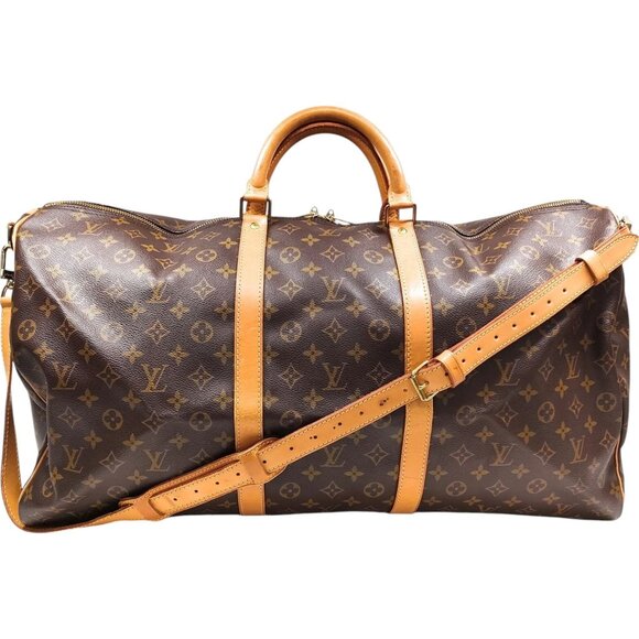 756737BJ (EH) Louis Vuitton Travel Bag Keepall Bandouliere 55 Brown Monogram - Picture 1 of 13